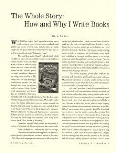 The Whole Story: How and Why I Write Books