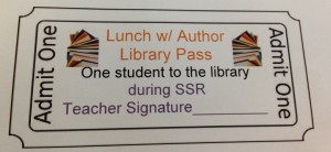 Mrs. Guarnero's Lunch with Author Ticket